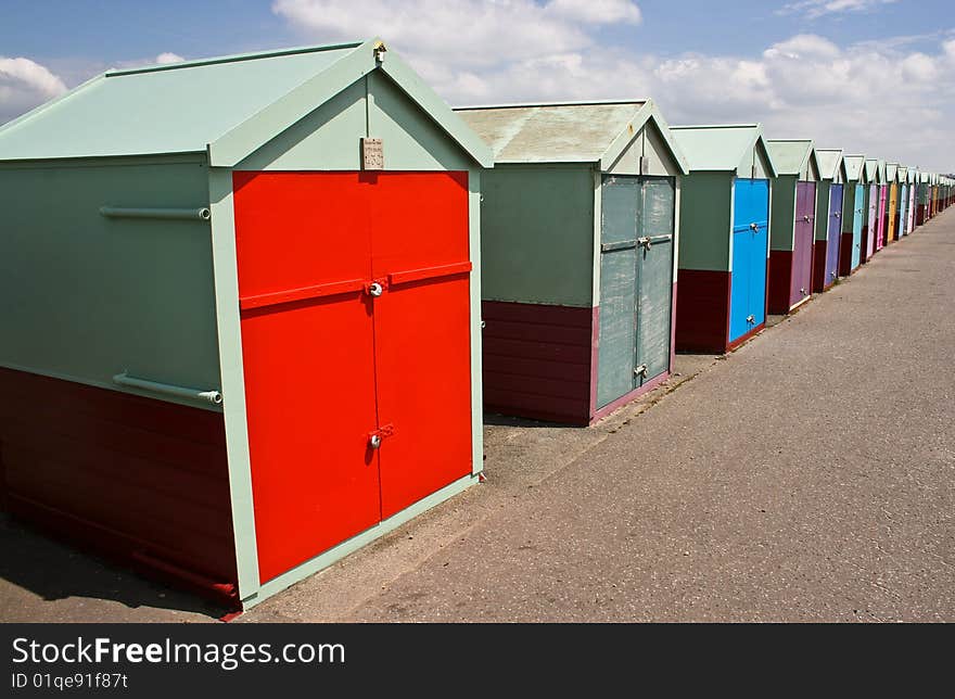 Beach huts of Brighton England