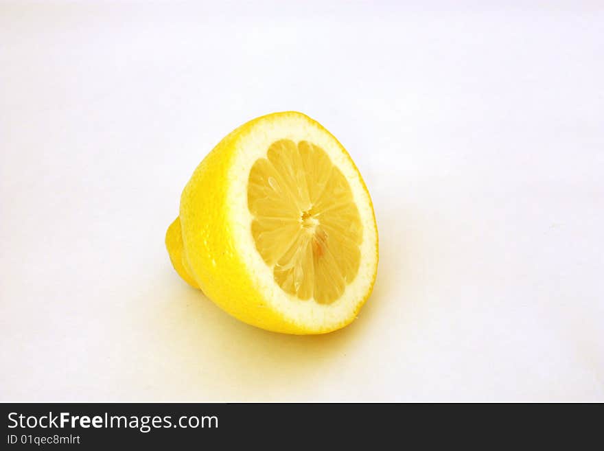 Lemon On A White Background