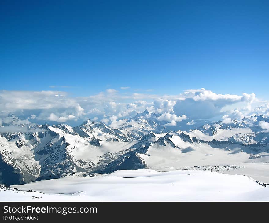 High Mountains In Winter