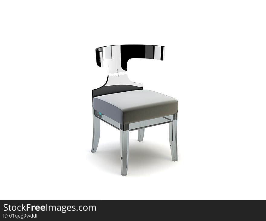 Modern chair on the white background. Modern chair on the white background