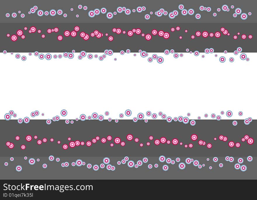 Grey template with circles - vector