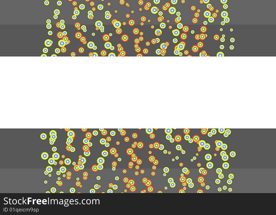 Grey template with circles - vector