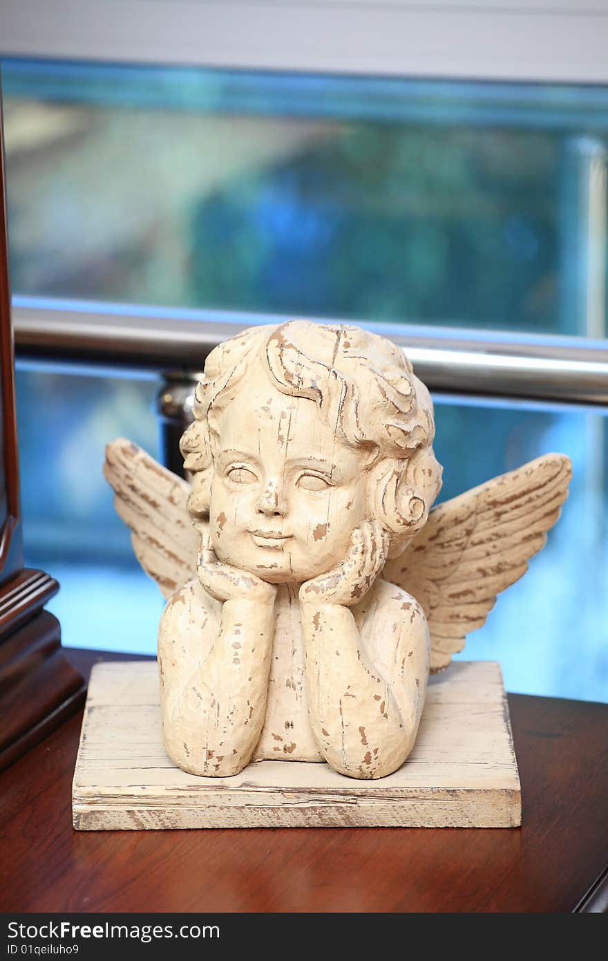 Sculpture Of The Wooden Angel