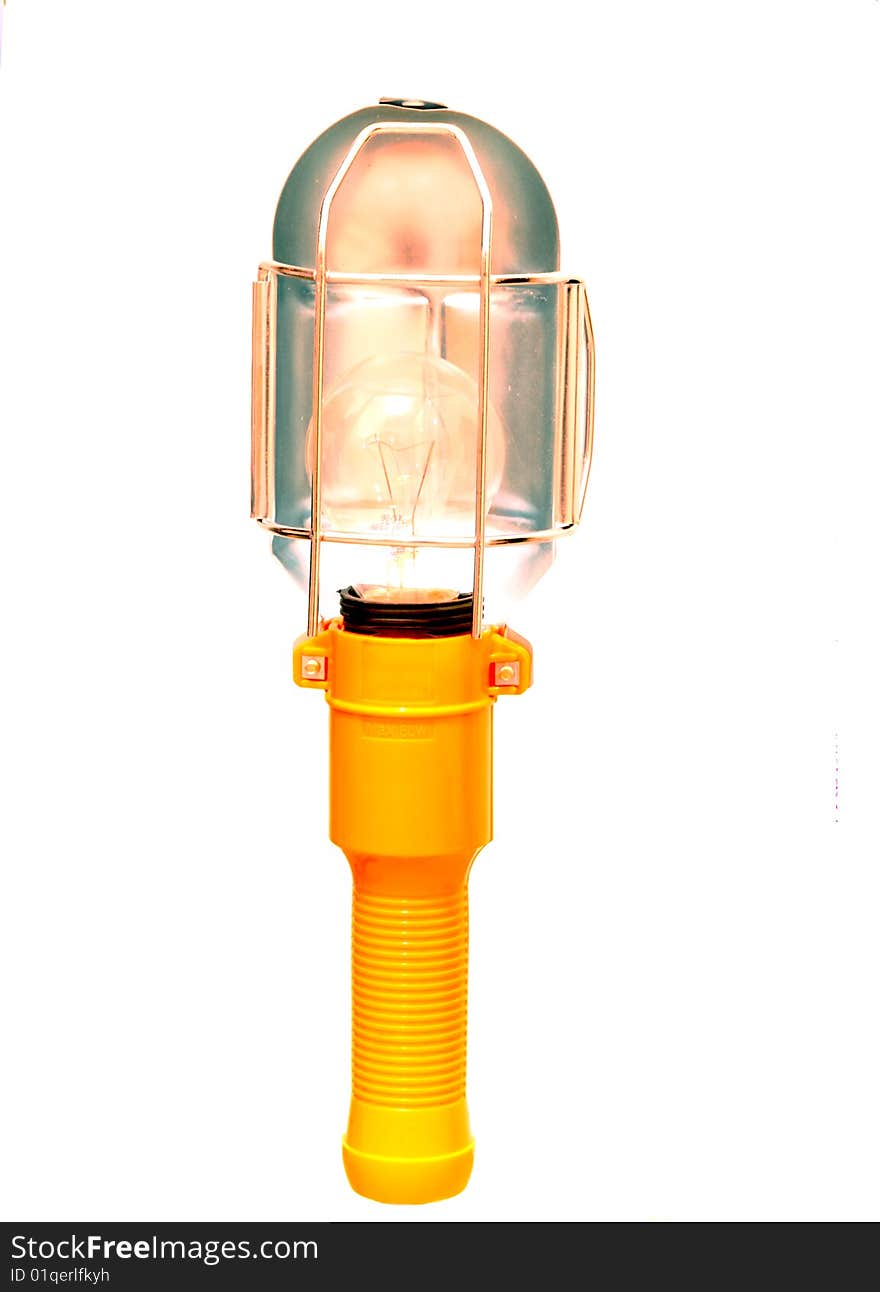 Isolated portable worker light isolated on white background. Isolated portable worker light isolated on white background.