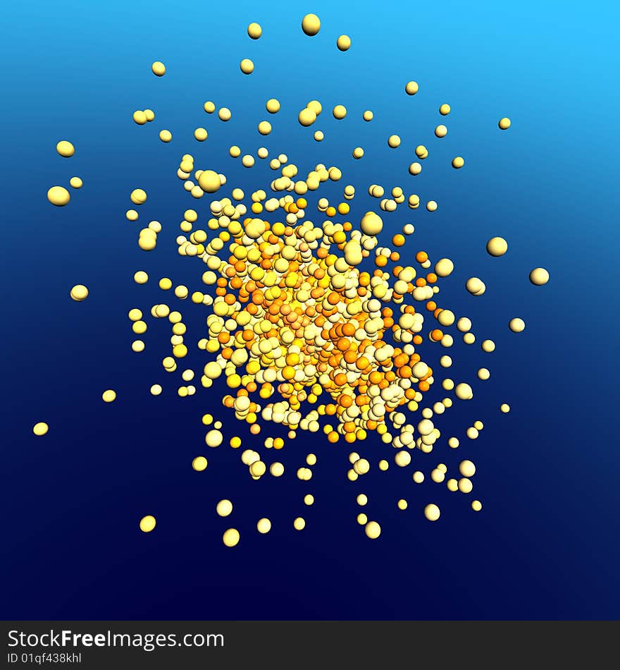 Bubbles. Abstract 3D rendered illustration.