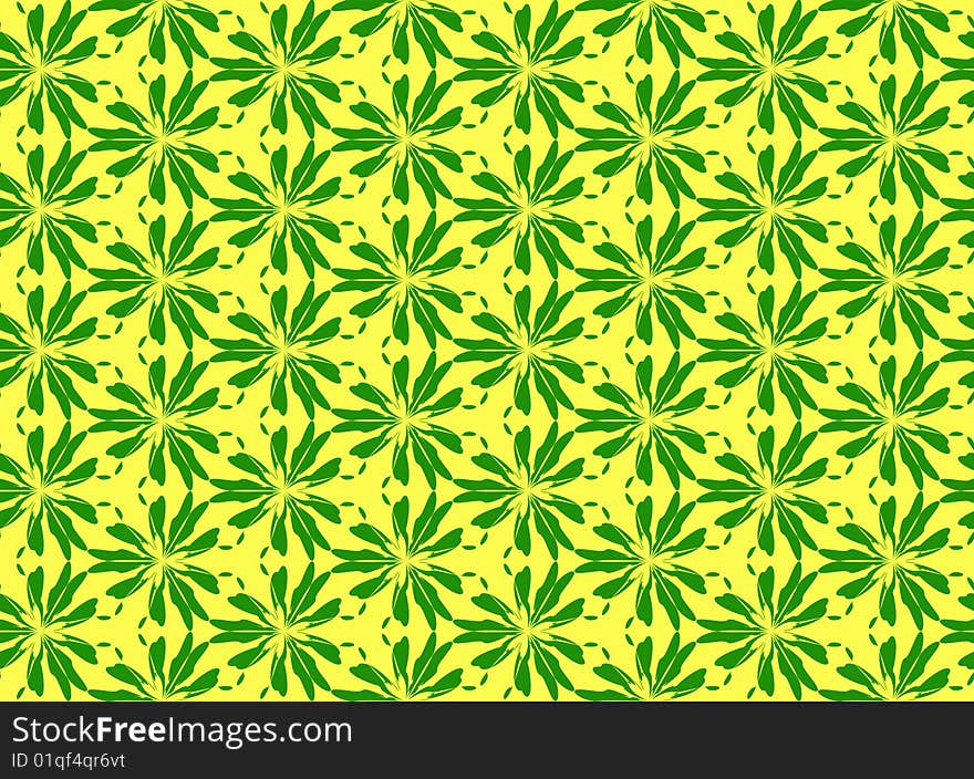 Wallpaper pattern on the yellow background