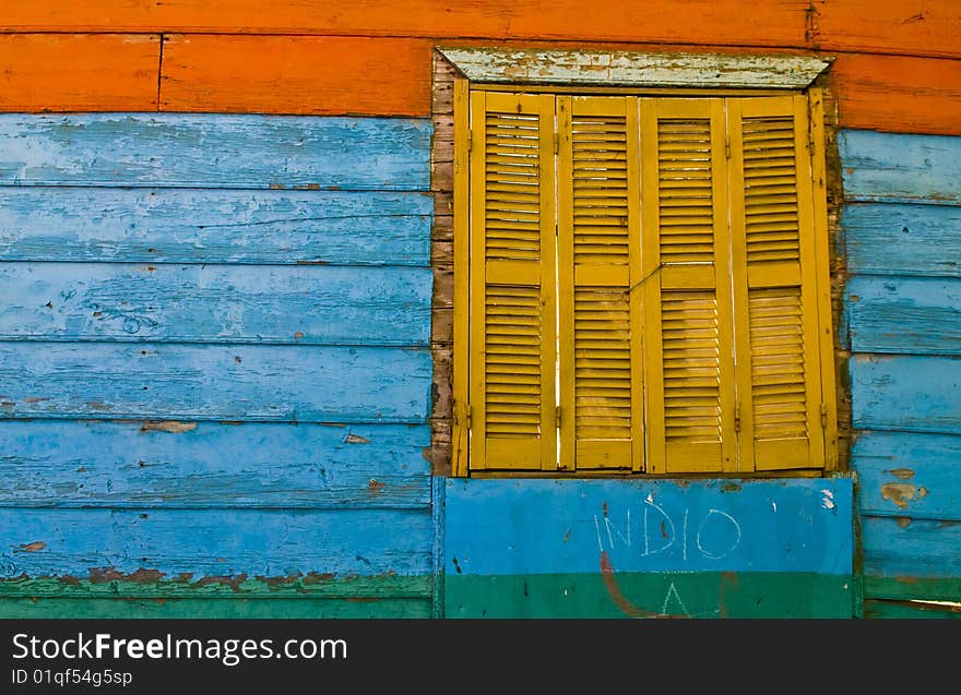 Colorful detail in the neighbourhoud of La Boca, Bueonos Aires, Argentina