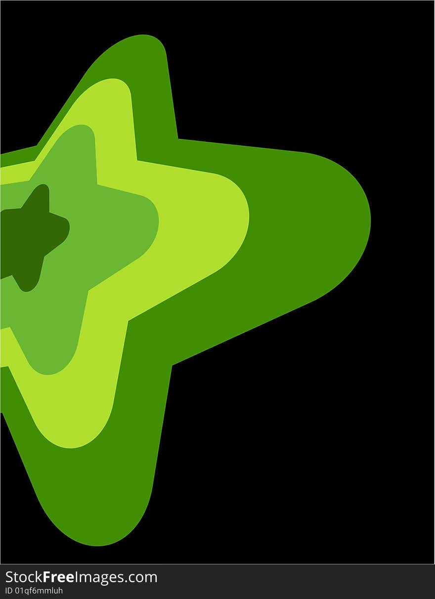 The green vector retro background