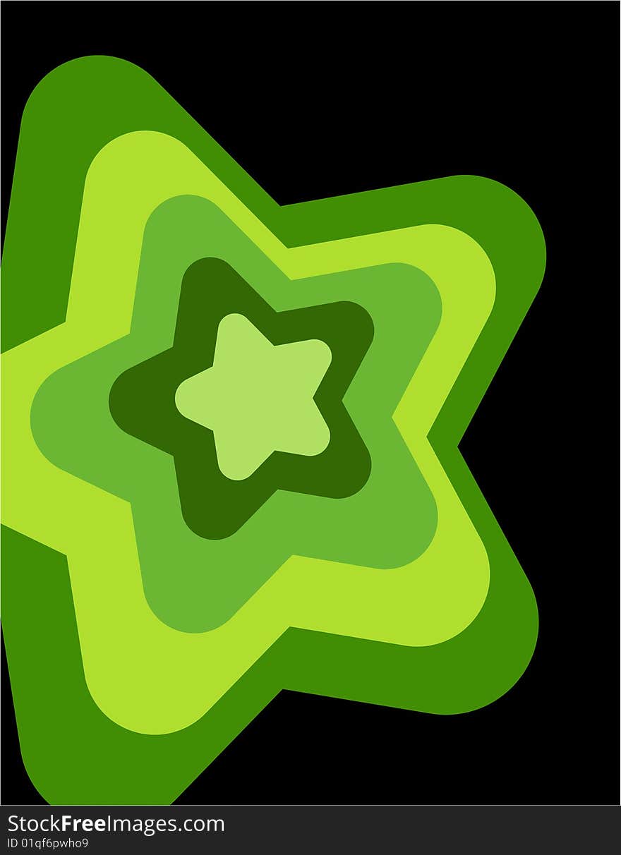 The green vector retro background