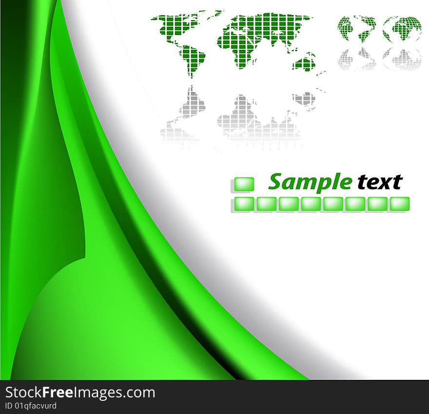 The vector green abstract background