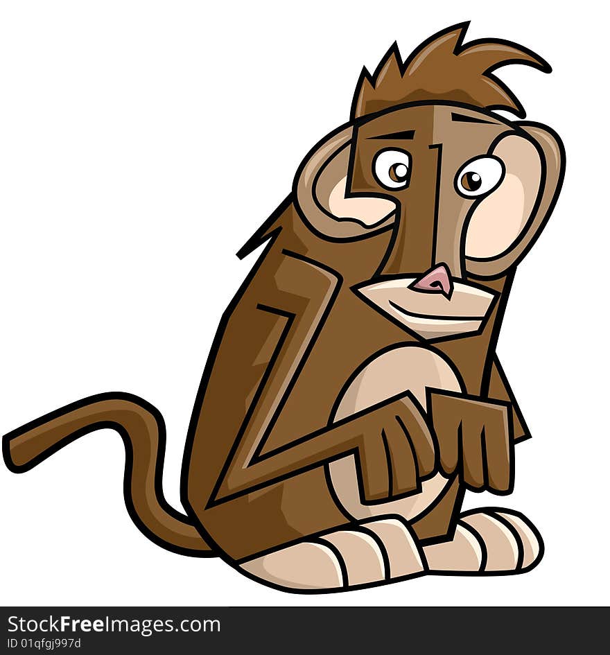 Clip art image of a monkey