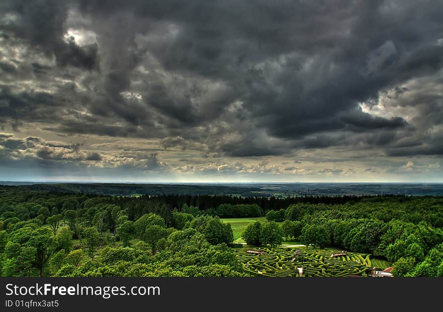 Beautiful sight over the Netherlands - the eternal game between light and darkness. Beautiful sight over the Netherlands - the eternal game between light and darkness