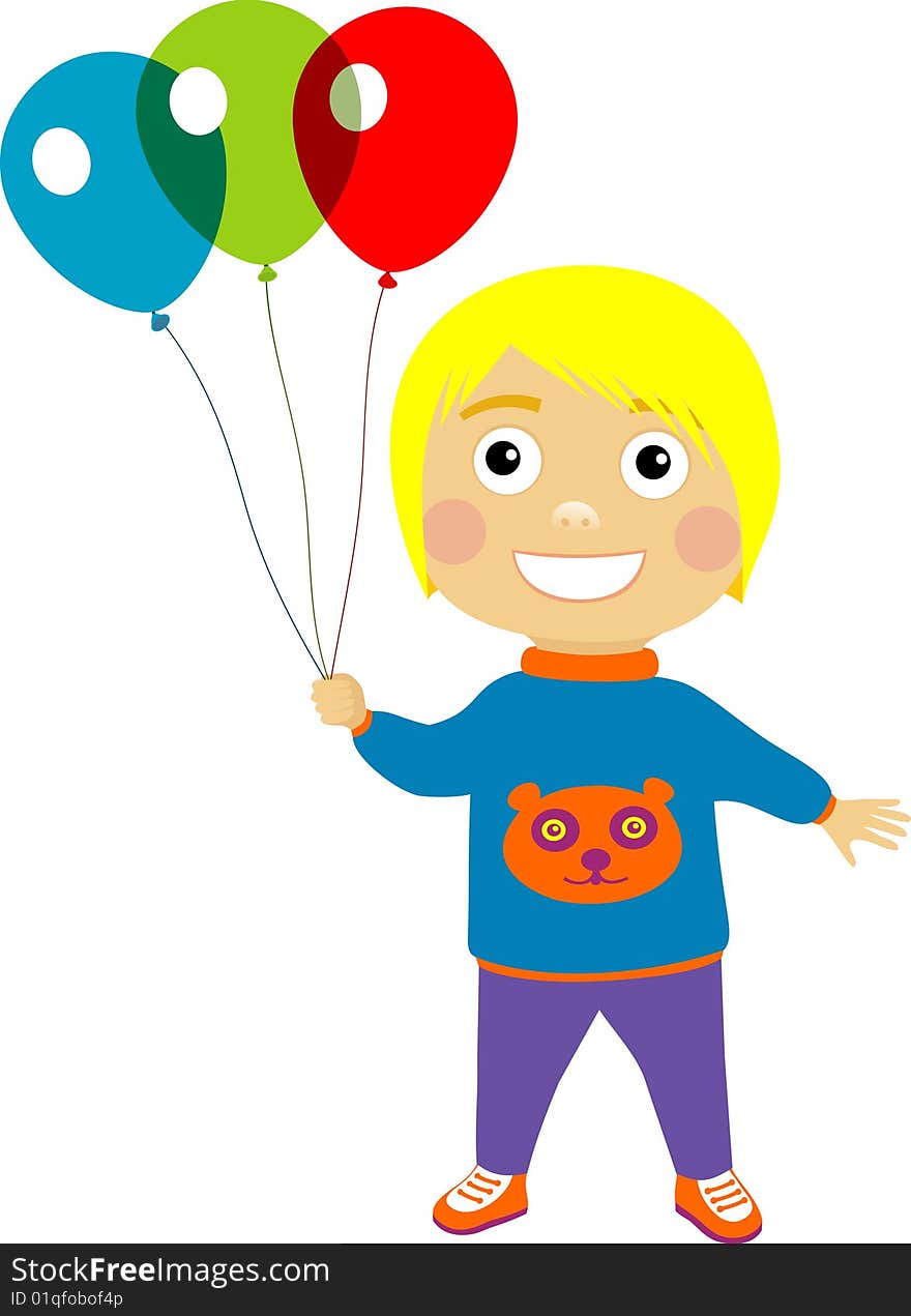 Boy with balloons