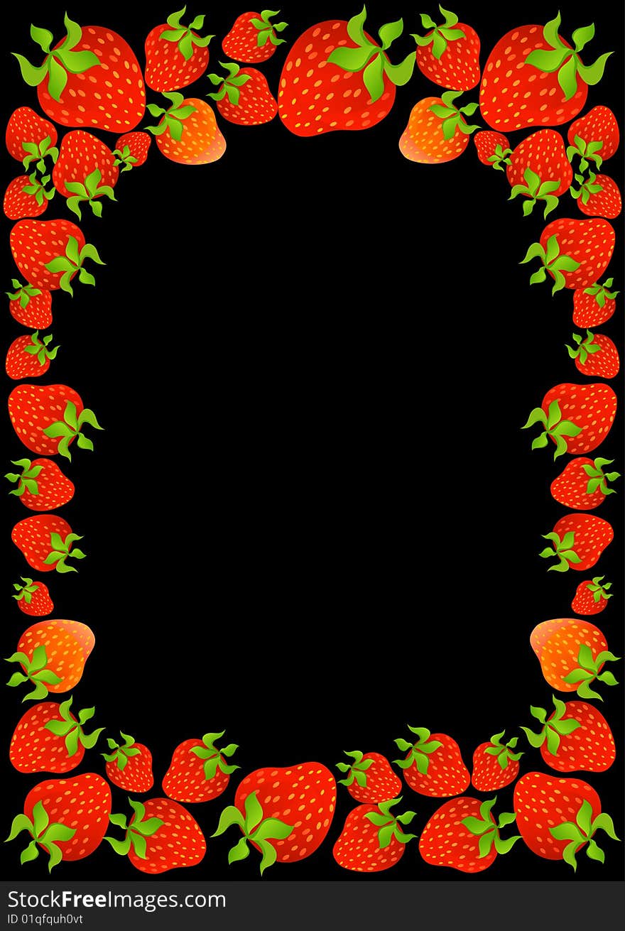 Beautiful juicy strawberry against on a dark background