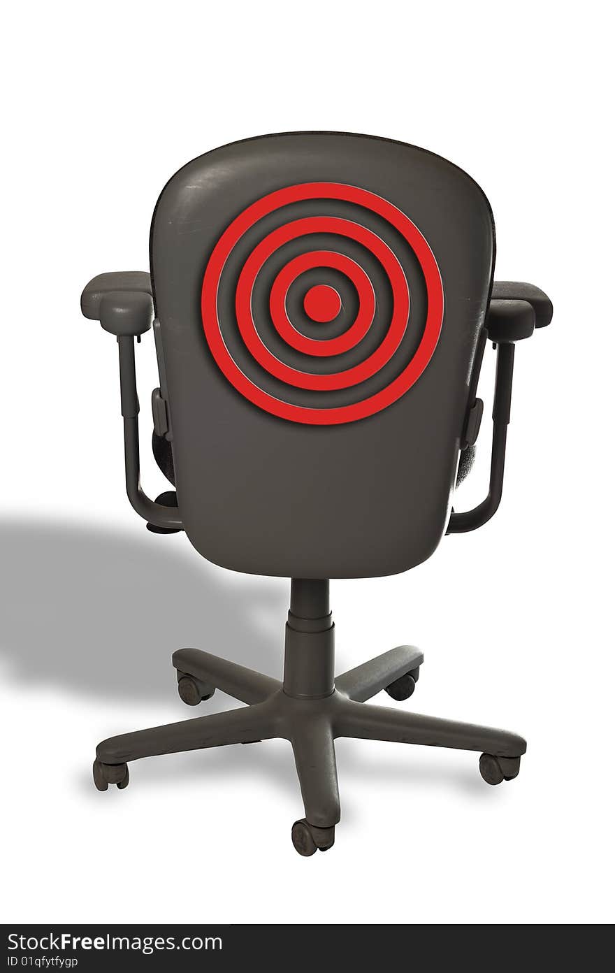 Chair with target on it.