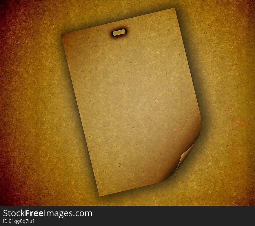 Blank Paper Against A Grungy Background