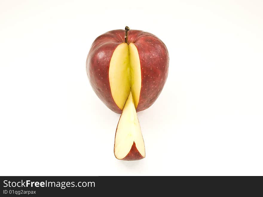 Sliced Red Apple