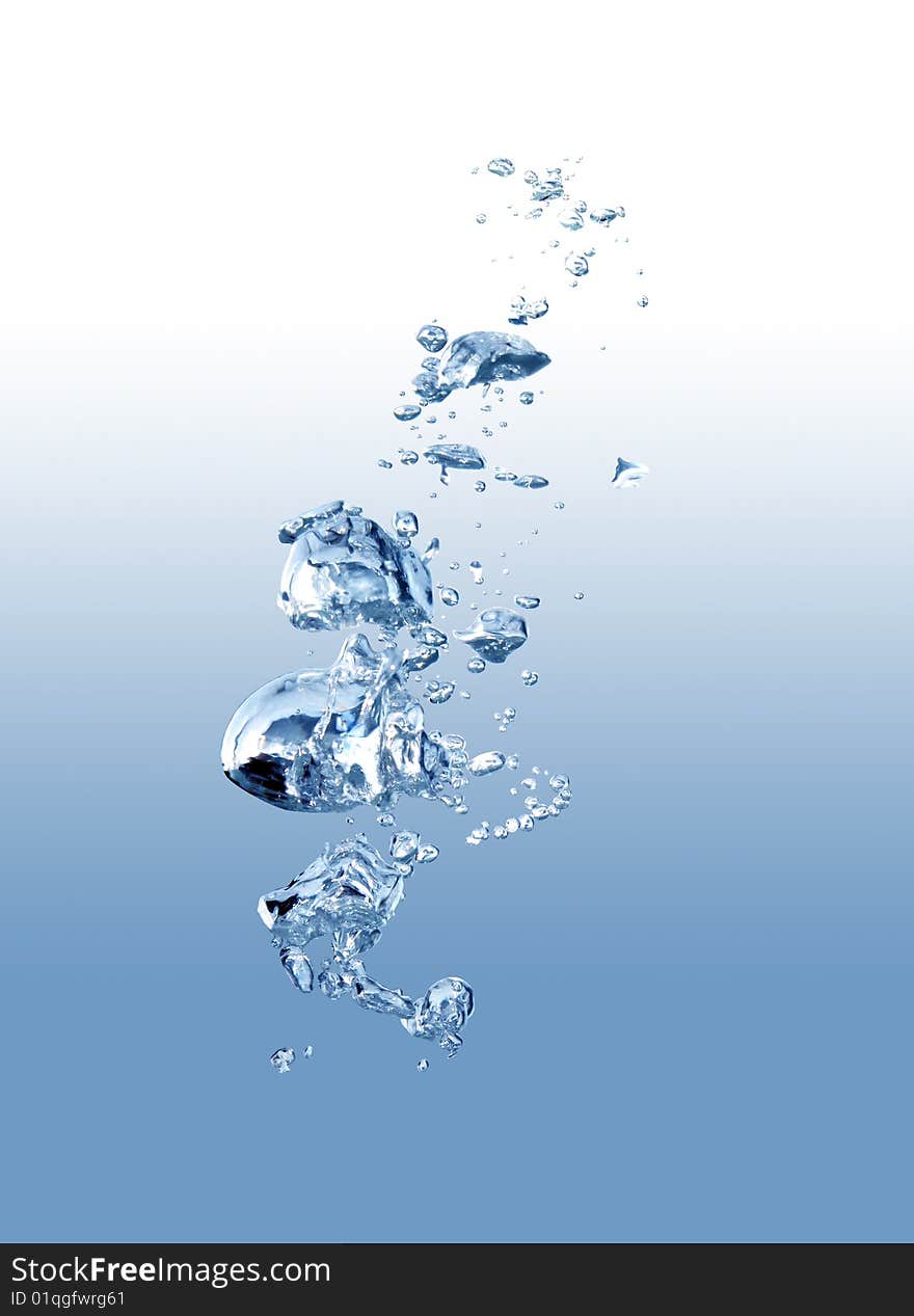 Splashing water abstract background isolated with clipping path