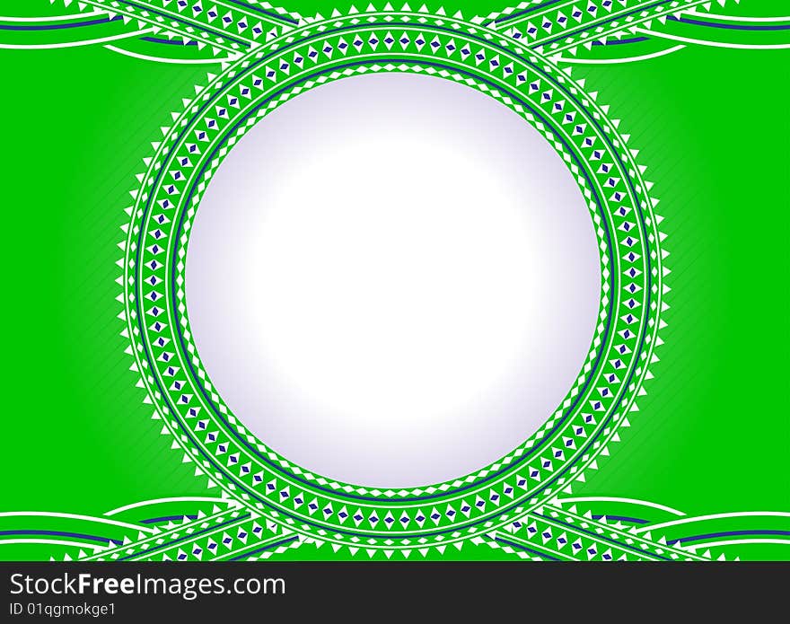 An elegant illustration design of circle frame for text or photos - blank so you can add your own images. Vector illustration.