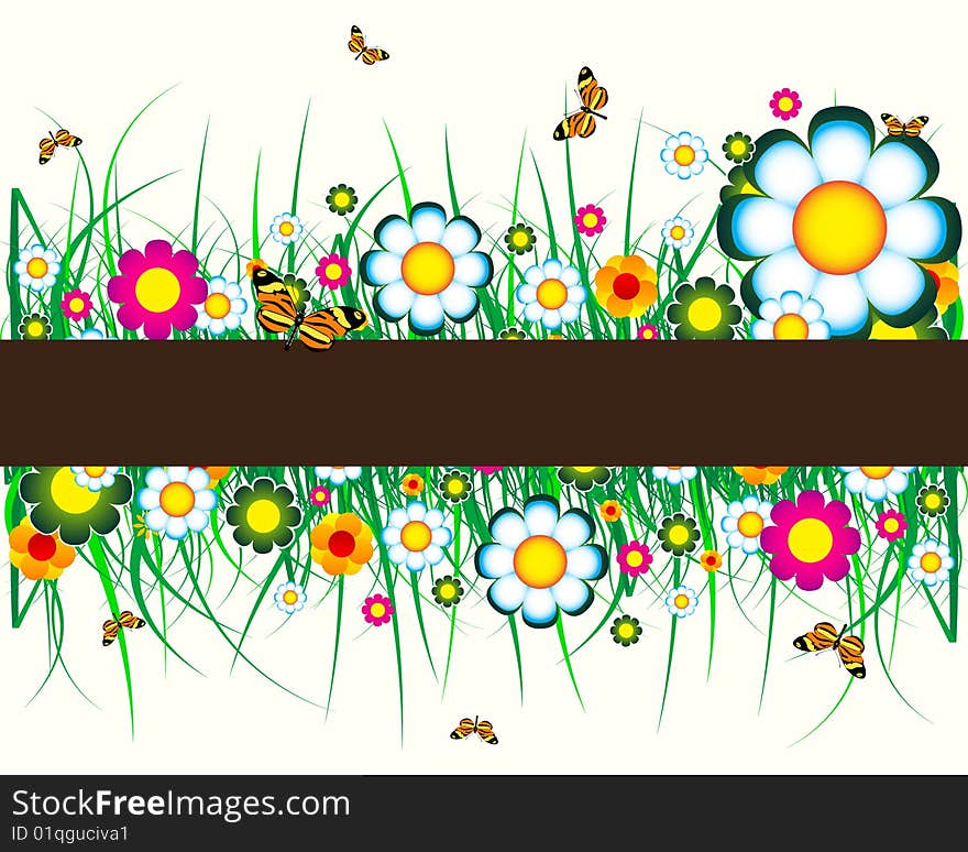 Floral background with place for your text