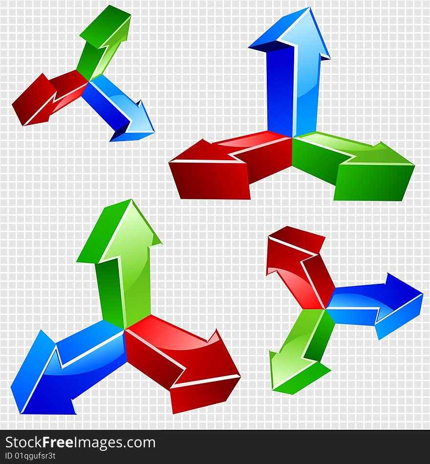 3D vector arrows.