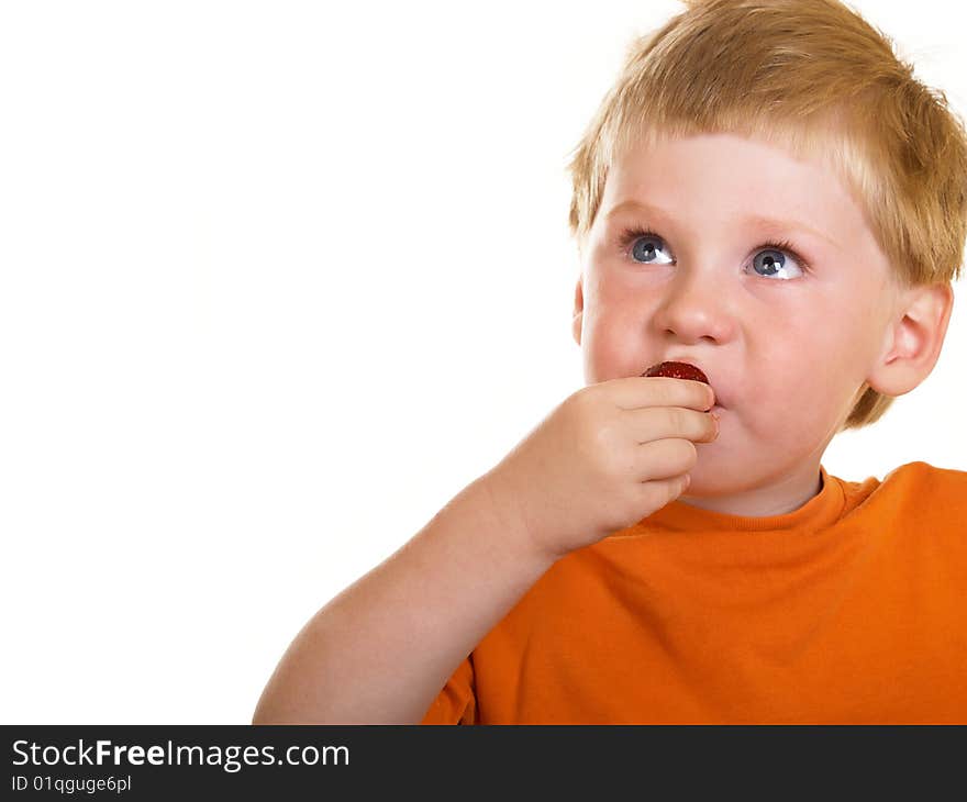 Portrait of the blond little boy on a background. Portrait of the blond little boy on a background