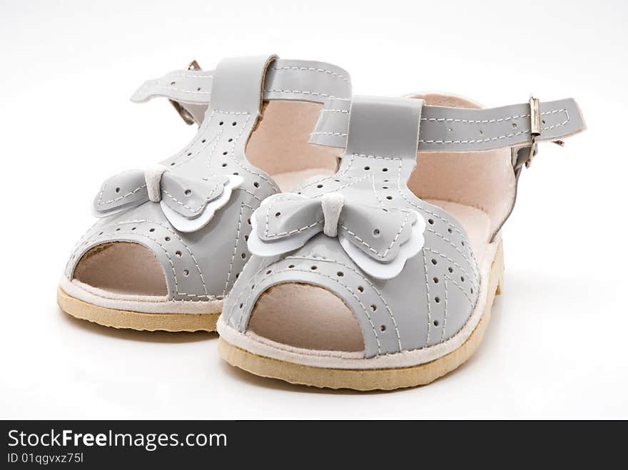 Pair of children's shoes for girls. Pair of children's shoes for girls