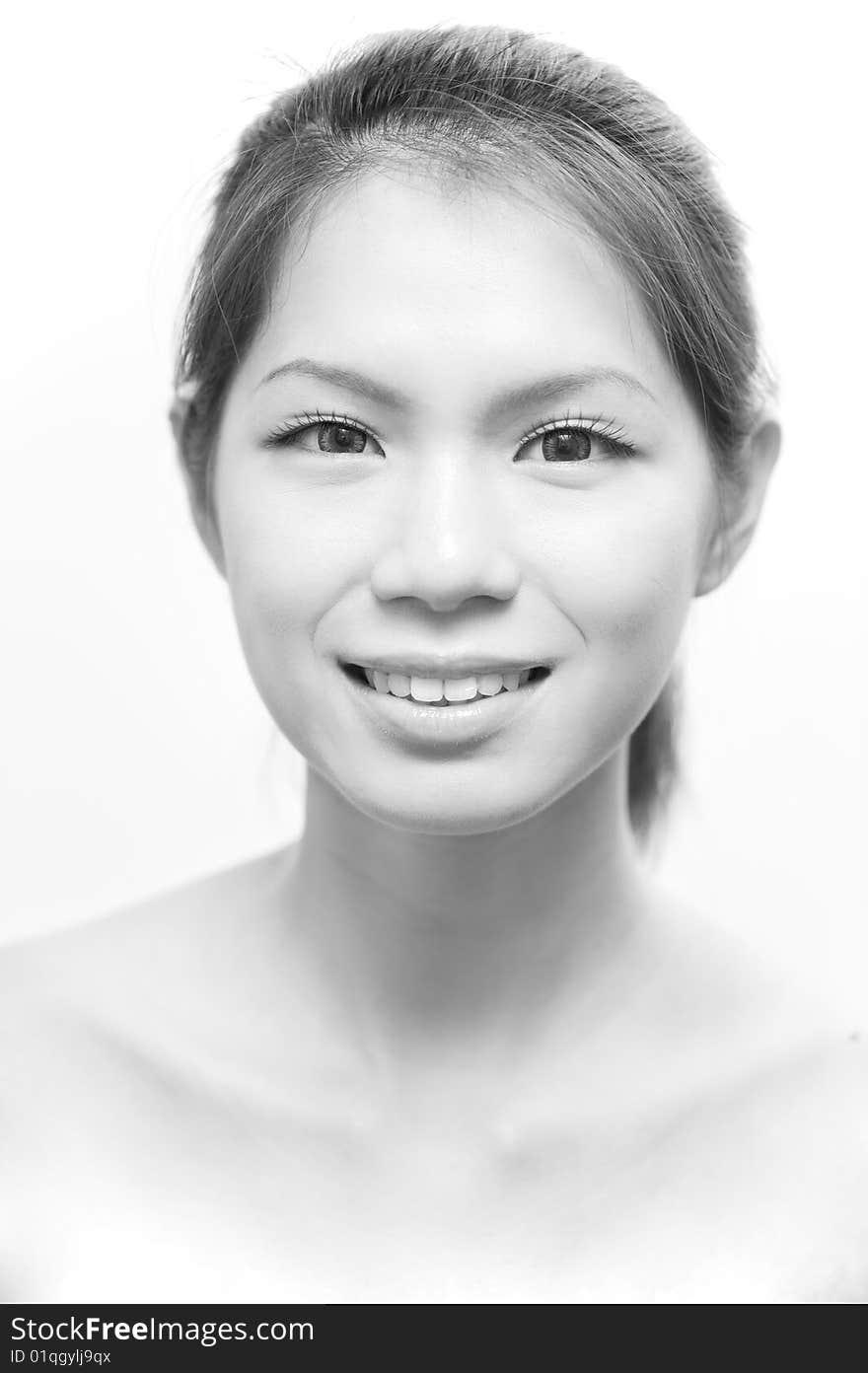 An image of a young asian female. An image of a young asian female