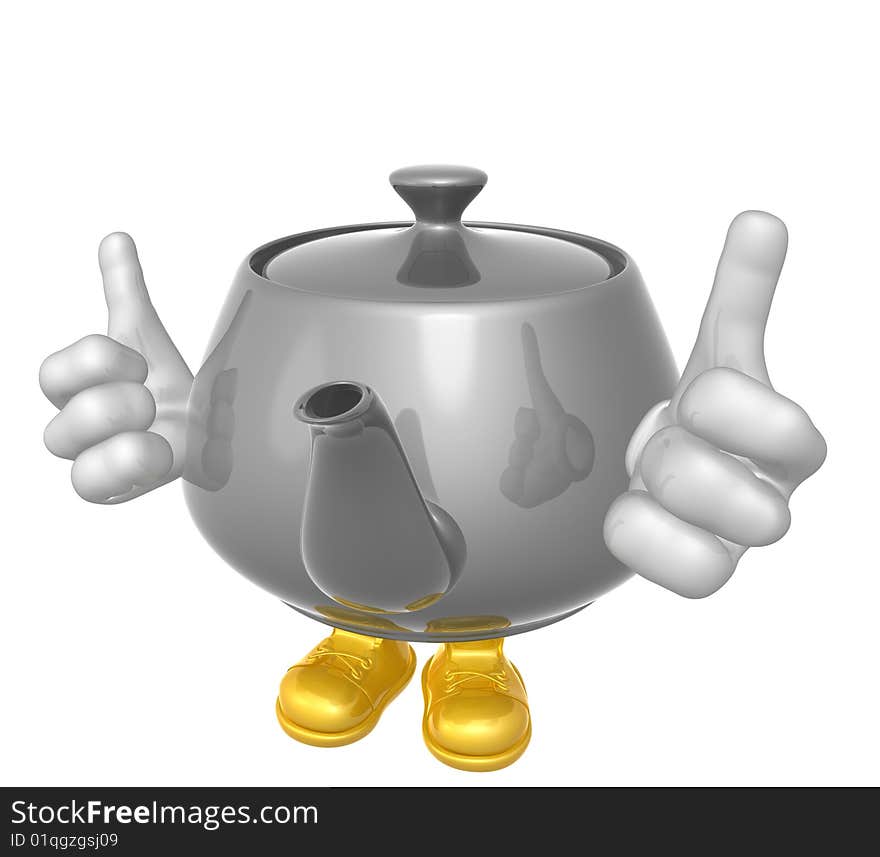 Mr teapot mascot character