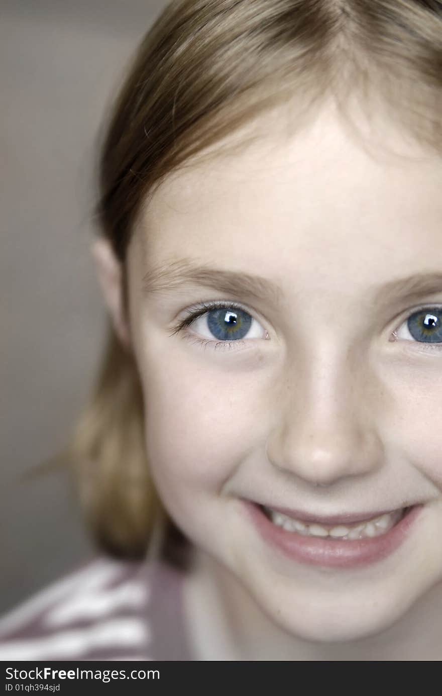 Portrait of young little girl with focus on eyes. Portrait of young little girl with focus on eyes