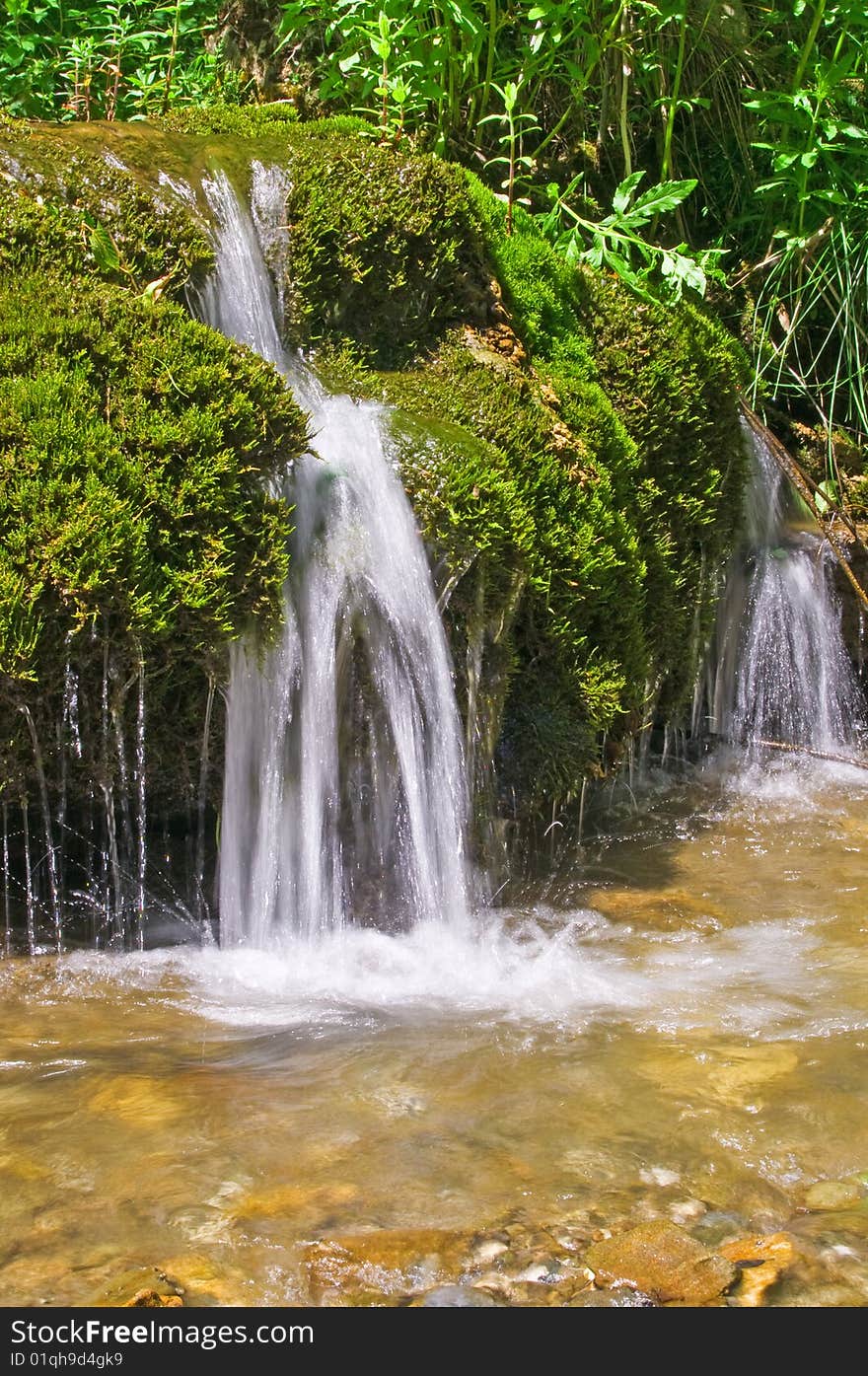 A small water fall in a foster at Serbia