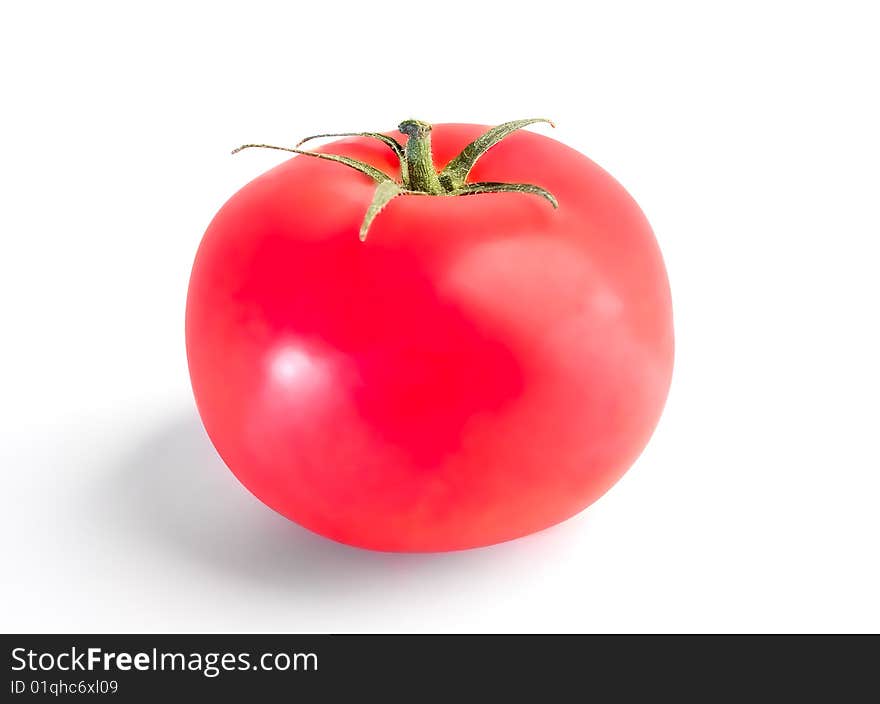 Tomato on a white background