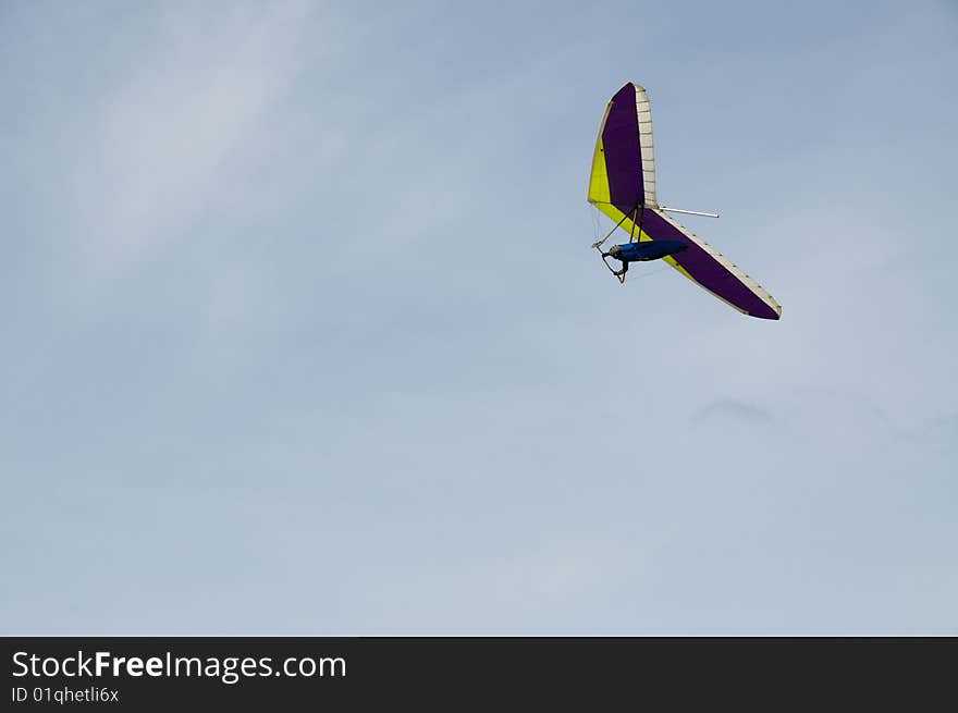 Hang gliding over monterey california. Hang gliding over monterey california