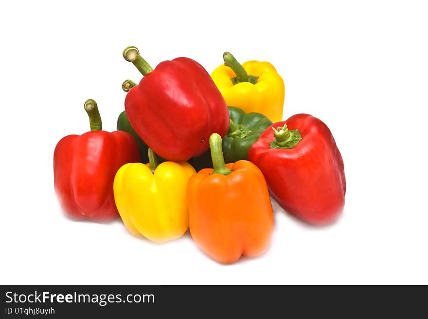 Photo of colorful peppers group