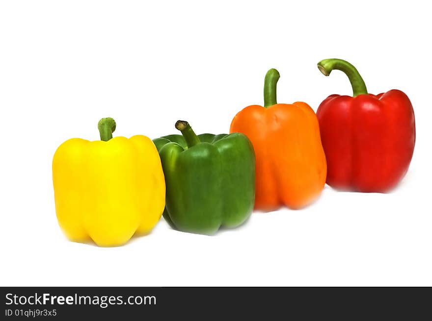 Photo of different colored peppers. Photo of different colored peppers