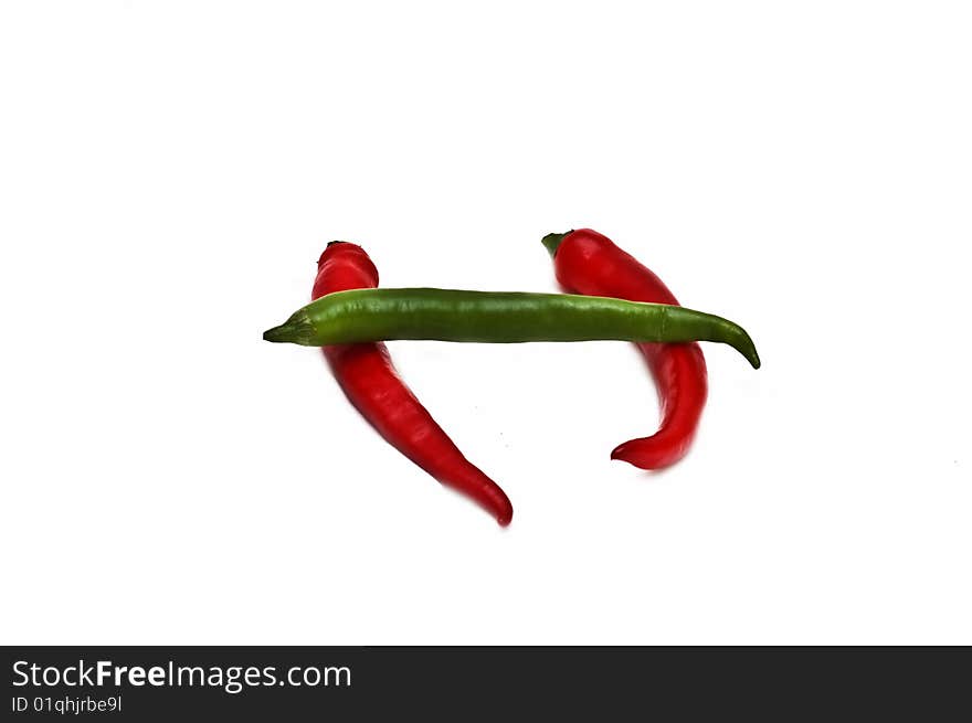 Photo of hot chili peppers. Photo of hot chili peppers