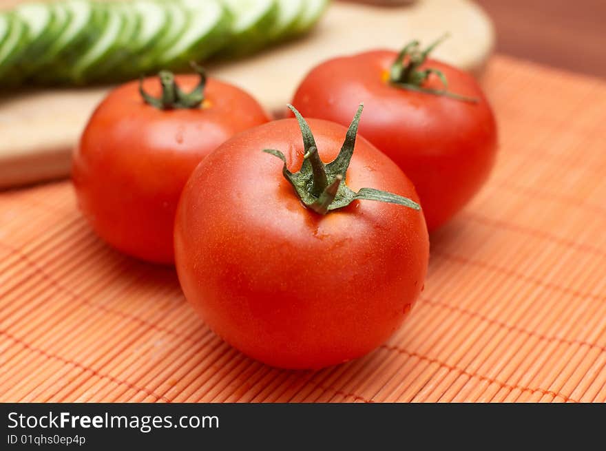 Red-ripe tomatoes