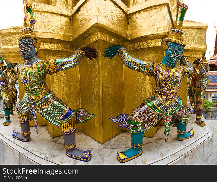 Demons of the Grand Palace in Bangkok