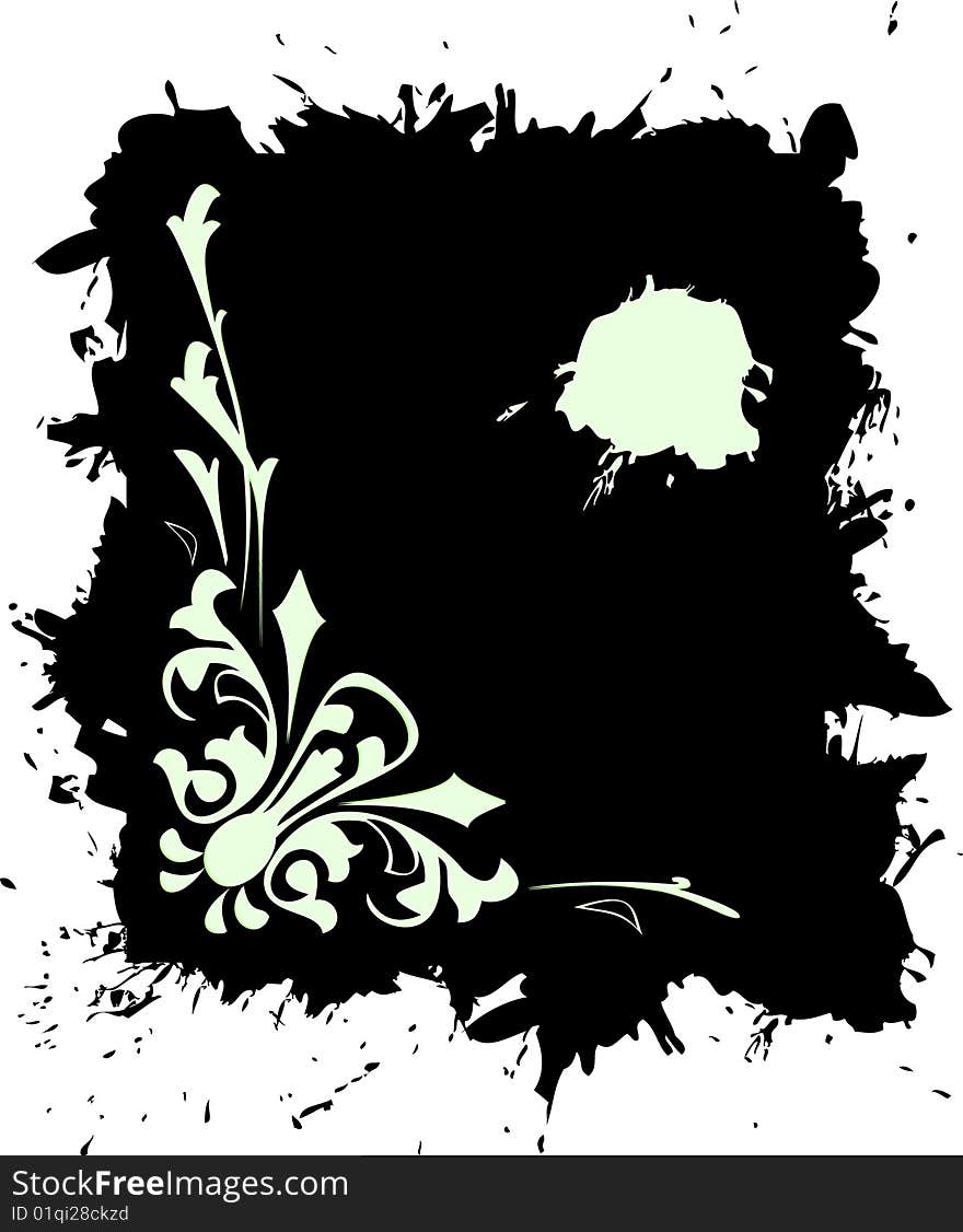 Grunge banner  in black colour. Vector illustration