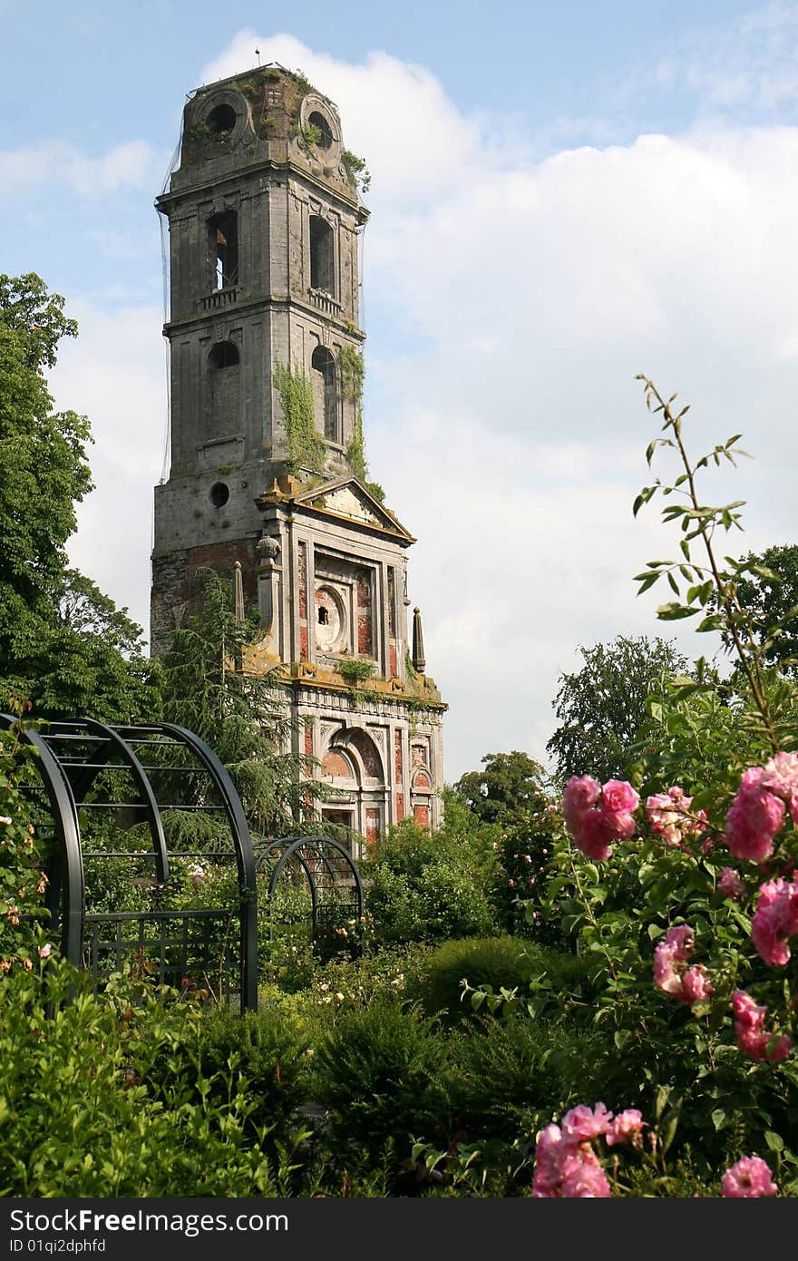 Old tower in a nature park.