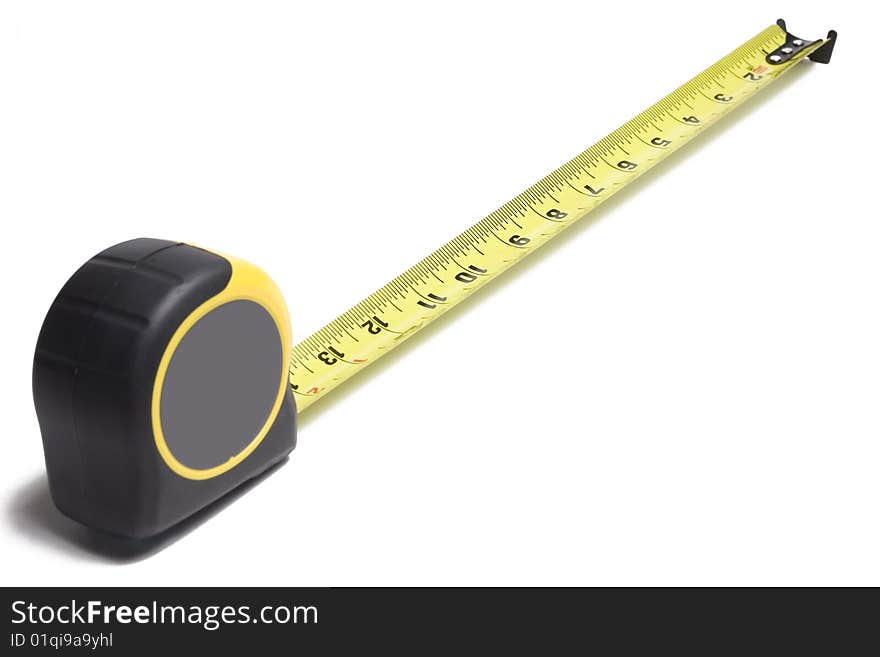 Tape Measure on White Background