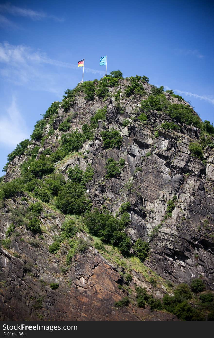 Loreley Rock along the Mosel River in Germany. Loreley Rock along the Mosel River in Germany.