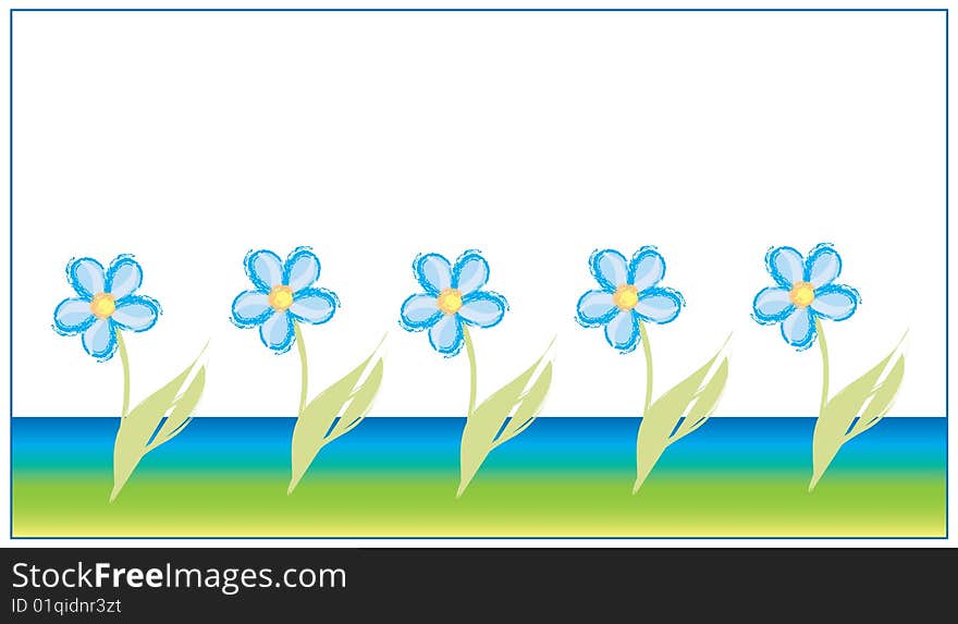 Flower Pattern For Business Card