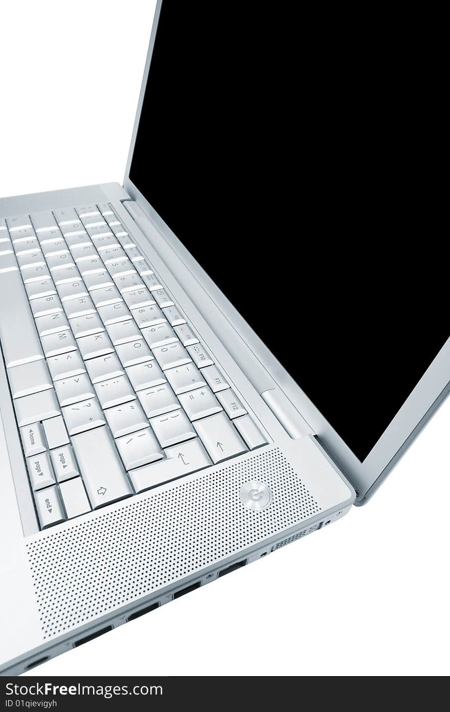 Modern and stylish laptop on a white background