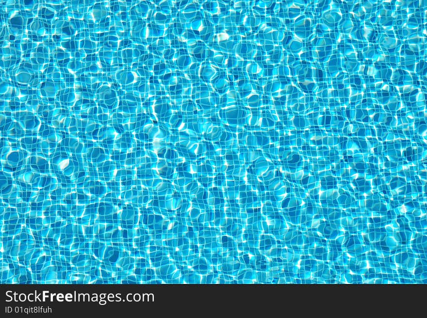 Water surface of a resort swimming pool