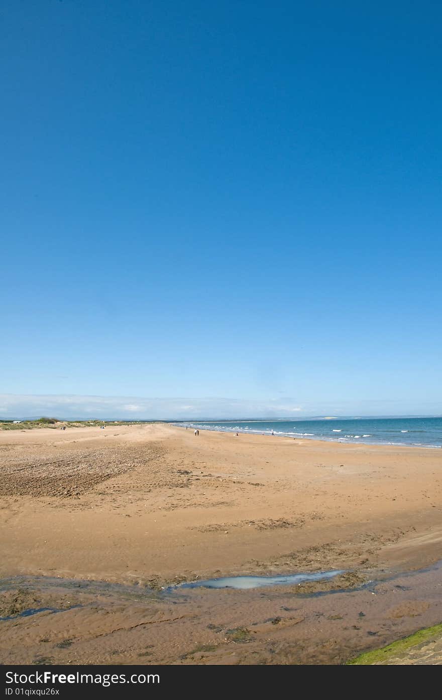 The beach at the resort of st andrews in scotland. The beach at the resort of st andrews in scotland