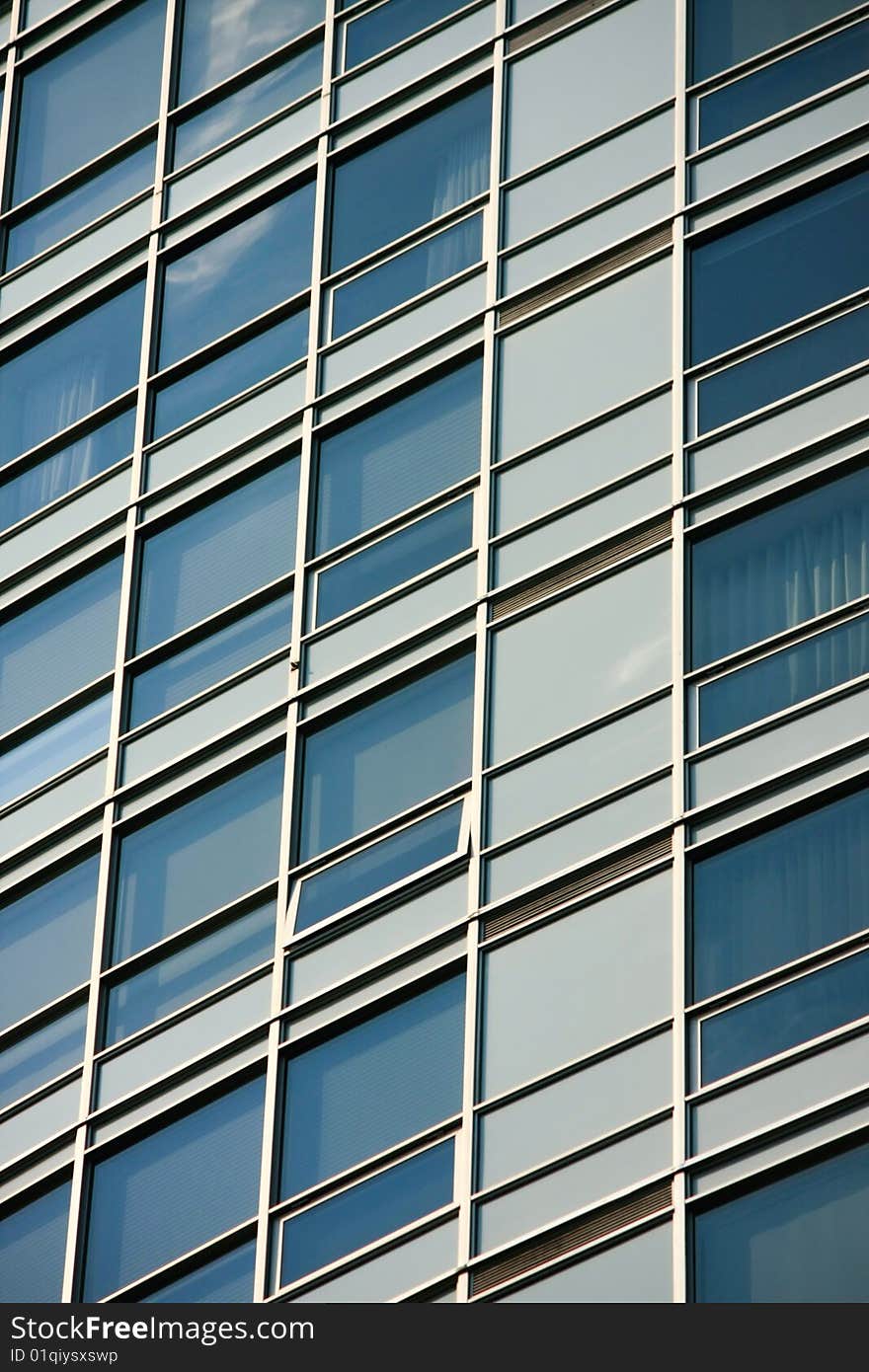 The side of a city building. The side of a city building.