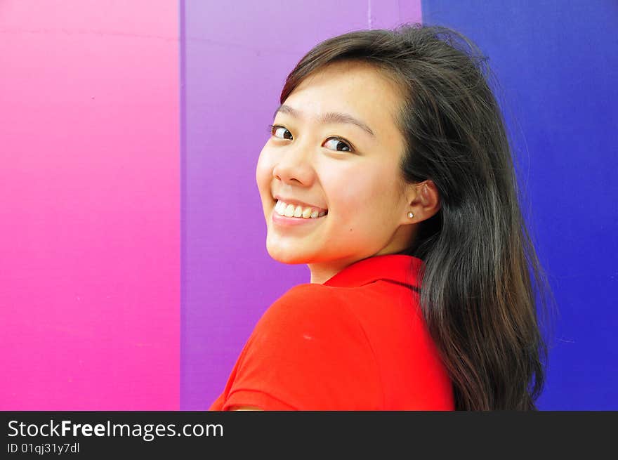 Beautiful Young Asian Woman Smiling.