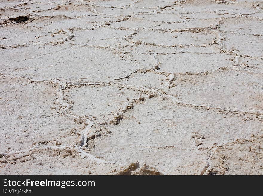 Salt flats in Death Valley California