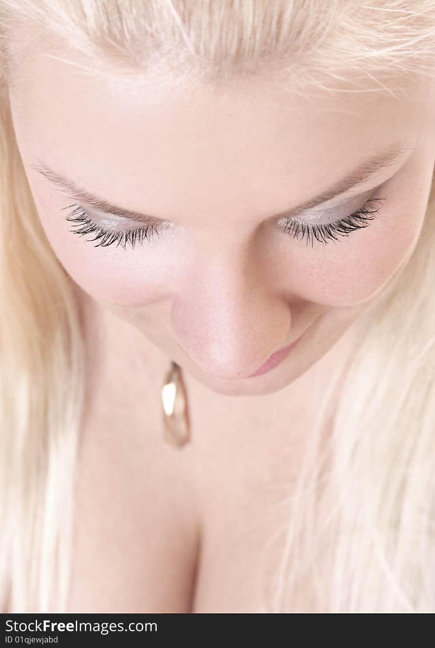 Close-up portrait of beautiful young girl. Close-up portrait of beautiful young girl